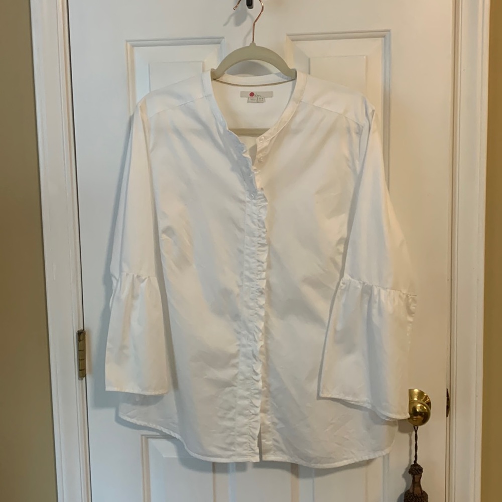 Boden white button front blouse - size 12